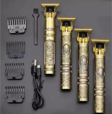 Baleds Golden t99 Trimmer Haircut Metal Body Rechargeable beard {MultiDesign} Trimmer 60 min  Runtime 4 Length Settings(Gold)
