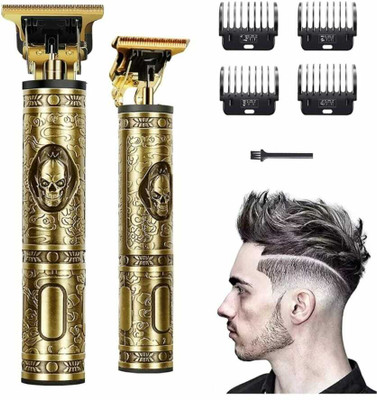 ZATCO Hair Cutting Fully Waterproof- METAL BODY M Trimmer 120 min  Runtime 4 Length Settings(Gold)