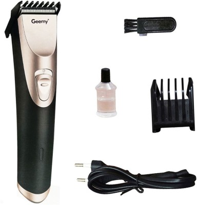 Geemy Premium Quality Electric Trimmer Rechargeable Shaver Beard Clipper Trimmer 45 min  Runtime 4 Length Settings(Black, Gold)