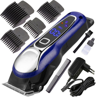 Crostal Professional trimmer hair Clipper with Adjustable Length Settings Fully Waterproof Trimmer 120 min  Runtime 4 Length Settings(Blue, Black, Silver)