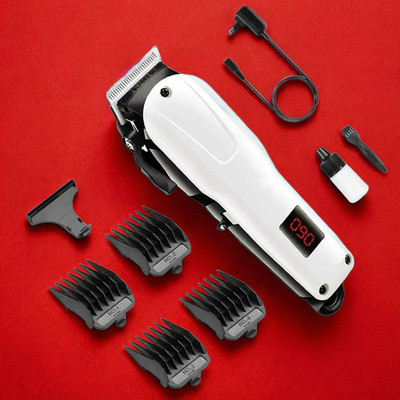 Bashaam A164 (PROFESSIONAL HAIR TRIMMER) 2000 mAh Battery with LCD Battery Display Fully Waterproof Trimmer 140 min  Runtime 4 Length Settings(White, Black)