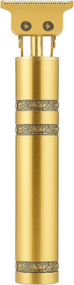 Misuhrobir Metal Trimmer For Men Fully Waterproof Trimmer 60 min  Runtime 5 Length Settings(Gold)
