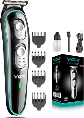 VGR V-055 Professional Hair Trimmer Trimmer 120 min  Runtime 4 Length Settings(Black, Green)