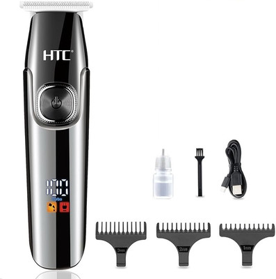 Drake AT-588, LED Display, Cordless, Two Speed, Self Sharpening T-Blade Hair Clipper, Trimmer 90 min  Runtime 4 Length Settings(Black, Silver)