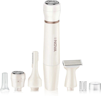 NOVA NLS 533 Facial Sensi-Trim Touch Fully Waterproof Trimmer 60 min  Runtime 2 Length Settings(Beige)