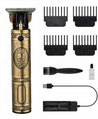 Baleds BEARD TRIMMER HAIR METAL BODY Trimmer 60 min  Runtime 4 Length Settings(Gold)