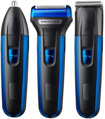 Geemy 6146 Trimmer 60 min  Runtime 4 Length Settings(Blue)