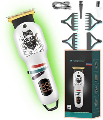 Frinzoo Rechargeable Groomer with Comb Attachments and Oil Bottle Trimmer 120 min  Runtime 3 Length Settings(White)