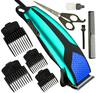 Crostal Corded Profesional Electric hair Clipper trimmer Shaver for men Fully Waterproof Trimmer 0 min  Runtime 4 Length Settings(Green, Blue, Black, Steel)