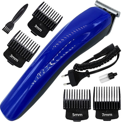 Dazzel Flex AT-528 Beard Trimmer and Shaver with 4 Trimming Combs Fully Waterproof Trimmer 60 min  Runtime 4 Length Settings(Blue)