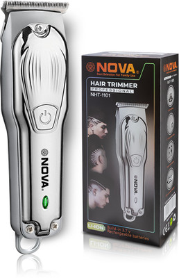 NOVA NHT 1101 Trimmer 120 min  Runtime 4 Length Settings(Silver)