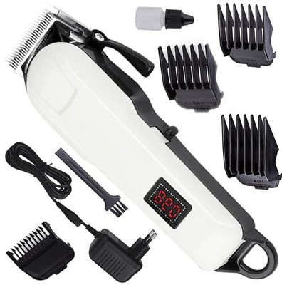 Nka 809A Professional Dog Grooming Clippers Rechargeable Cordless Quiet Shaver Trimmer 240 min  Runtime 4 Length Settings(Black, Silver)