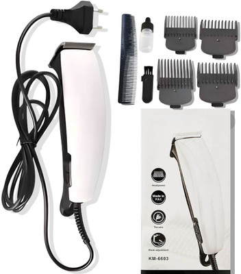 Frinzoo High-Power Hair Clipper for Salon-Style Trimming at Home Trimmer 0 min  Runtime 4 Length Settings(White)