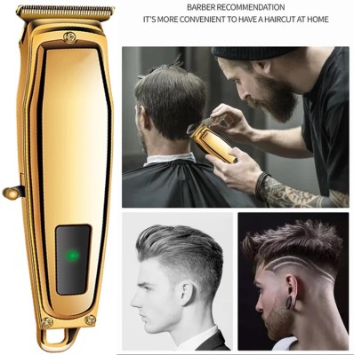 KKMM Metal Body Digital Display Hair Trimmer Beard Shaver For Men Fully Waterproof Trimmer 60 min  Runtime 4 Length Settings(Multicolor)