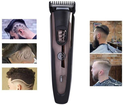 Profiline Original GM-6123 Zero Adjustable Professional Rechargeable Hair trimmer Electric Hair Clipper Cordless Hair Trimmer Trimmer 45 min  Runtime 1 Length Settings(Black)