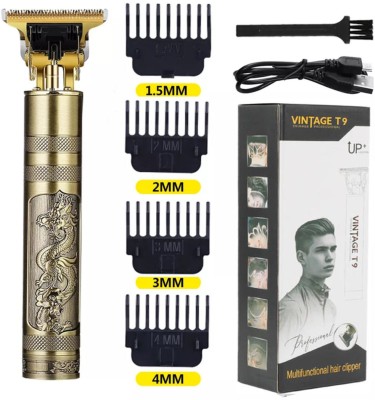 AJFuture T9 Vintez Trimmer for man and woman Fully Waterproof Trimmer 45 min  Runtime 3 Length Settings(Gold)