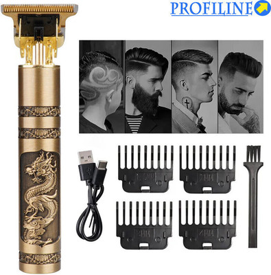 Totthar Professional Vintage Style with 0.5-4mm Trim Range lite26 Trimmer 60 min  Runtime 4 Length Settings(Gold)