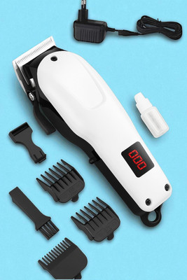 Shamsa X100 Men’s Hair Trimmer – Cordless, Lightweight & Easy Grooming Kit Fully Waterproof Trimmer 240 min  Runtime 4 Length Settings(White)