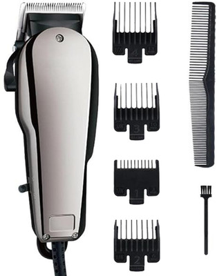 Geemy C Super Powerful Motor GM1030 Corded Trimmer with Silent Cutting Technology Trimmer 120 min  Runtime 4 Length Settings(Silver)