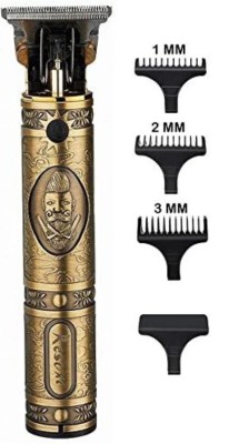 Geemy Pro hiar trimmer recgargeable Trimmer 60 min  Runtime 4 Length Settings(Gold)