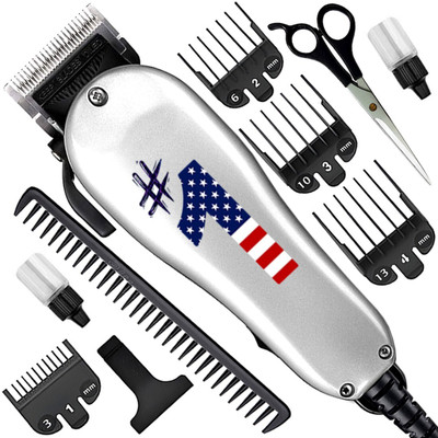 GroomHQ X6 Hair Clipper Men Razor Heavy Duty Salon Use New High Quality Beard Moustache Fully Waterproof Trimmer 0 min  Runtime 7 Length Settings(White)