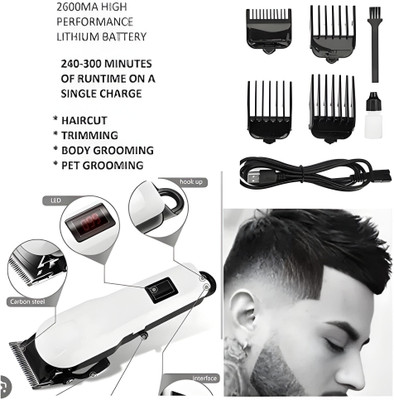 PALAKGALLERY PROFESSIONAL MAXTOP 809ok TRIMMER Body Groomer 120 min  Runtime 5 Length Settings(White)