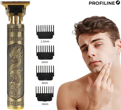 Nka hair cutting machine | shaving machine for men | trimmer for men_TRI23 Trimmer 60 min  Runtime 4 Length Settings(Gold)