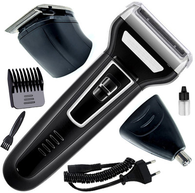 RTDDS 3in1 High Power Hair Clipper Foil Shaver Rechargeable Cordless Electric Razor Fully Waterproof Body Groomer 120 min  Runtime 3 Length Settings(Multicolor)