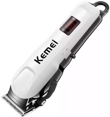 Kemei KM - 809A PROFESSIONAL TRIMMER with 240min Runtime. Trimmer 120 min  Runtime 4 Length Settings(White)
