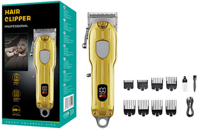 KARTASYA Professional Hair Clipper PACK OF 1 (MULTICOLOR) Trimmer 120 min  Runtime 3 Length Settings(Gold, Silver)