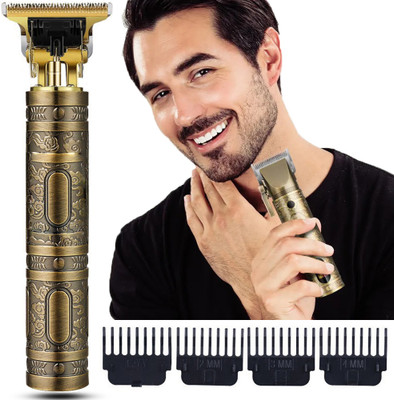 TAKEOVERHUB Professional Vintage T9 USB Hair Cutting Trimmer T70 Trimmer 60 min  Runtime 1 Length Settings(Gold)