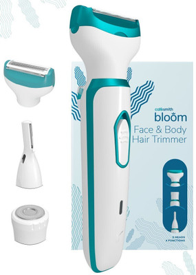 caresmith Bloom Face & Body Rechargeable Fully Waterproof Trimmer 100 min  Runtime 0 Length Settings(Green)