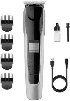 Hirday Professional Haircut Beard Shaver Cutter Barber Shaver For Men, Women Trimmer 60 min  Runtime 4 Length Settings(Silver)