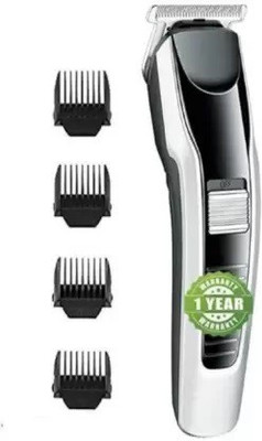 Capitalpoint HTC Pro Max 538-01 Rechargeable Professional Titanium Blade Trimmer 60 min  Runtime 4 Length Settings(Silver, Black)