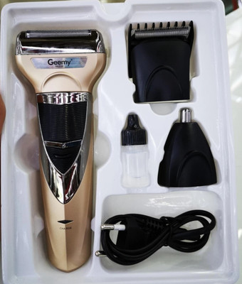 Geemy 6566 Trimmer 60 min  Runtime 4 Length Settings(Multicolor)