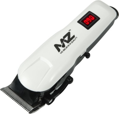 MZ M809T (PROFESSIONAL HAIR TRIMMER) 2000 mAh Battery with LCD Battery Display Trimmer 240 min  Runtime 4 Length Settings(White)