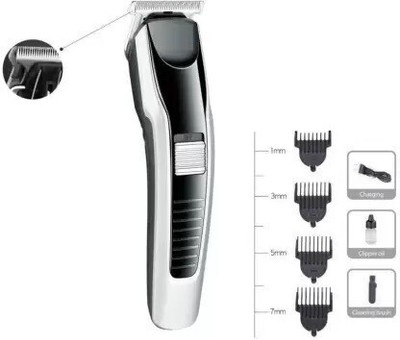 Rawnrich 538 Professional Beard Trimmer For Men, Durable Sharp Accessories Blade Trimmer 60 min  Runtime 4 Length Settings(Black)