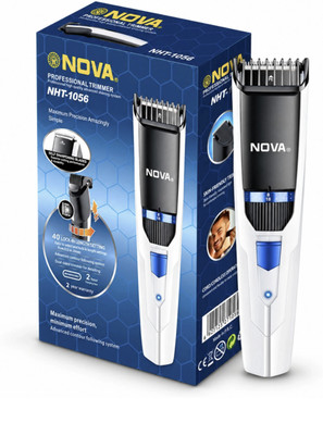 NOVA NHT 1056 Trimmer 180 min  Runtime 40 Length Settings(White, Blue)