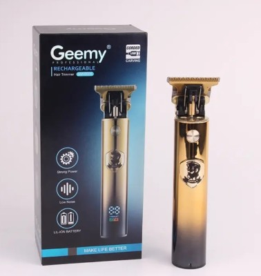 Geemy Gemmy GM-6655 low noise hair clipper rechargeable professional cordless Trimmer 60 min  Runtime 7 Length Settings(Beige)