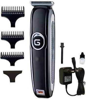 Geemy GM-6050 Professional Hair Trimmer, Hair Clipper, Chargeable Machine Trimmer Trimmer 70 min  Runtime 3 Length Settings(Silver)