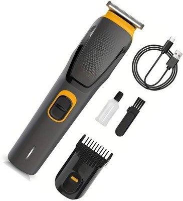 KEDARI Professional Trimmer for Men | Beard, Body & Pubic Hair Grooming Trimmer 90 min  Runtime 4 Length Settings(Yellow, Black)