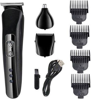 hgchyk 3 in 1 electric hair clipper nose hair trimmer Fully Waterproof Trimmer 60 min  Runtime 4 Length Settings(Multicolor)