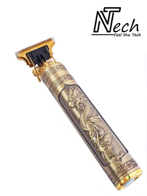 NECKTECH T99 Professional Rechargeable Cordless Electric Hair Clippers Kit N24 Trimmer 120 min  Runtime 4 Length Settings(Gold)
