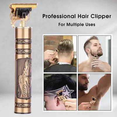 Rozti Original Vintage T9 shaving machine Fully Waterproof Trimmer 180 min Runtime| Trimmer 120 min  Runtime 4 Length Settings(Gold)
