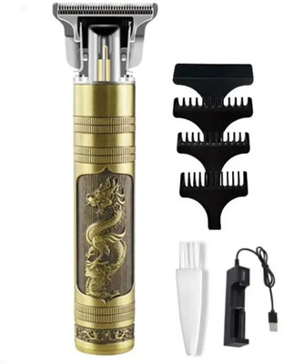 VR Bright Lite Professional MaxtopT99 Rechargable Cordless Electric Blade Beard Trimmer KE77_b Trimmer 60 min  Runtime 4 Length Settings(Gold)