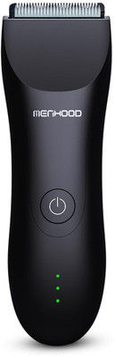 MENHOOD Grooming 1.0 Fully Waterproof Trimmer 150 min  Runtime 4 Length Settings(Black)