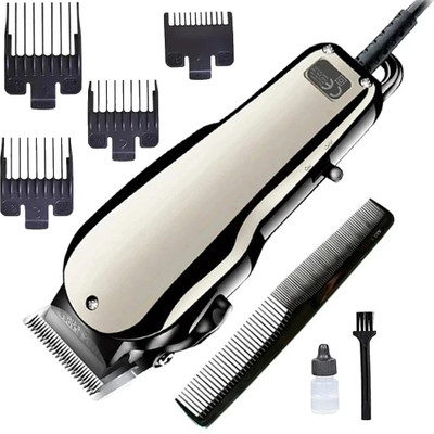 Crostal Adjustable Blade Easy Operation Hair Cutting Machine FOR MEN Fully Waterproof Trimmer 0 min  Runtime 4 Length Settings(Black, Steel)