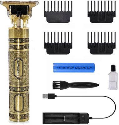 EDENSCOPE Professional Vintage T9 Hair Trimmer For Men Trimmer 120 min  Runtime 4 Length Settings(Gold)