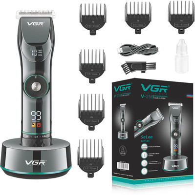VGR V-256 with LED & RPM Display Trimmer 400 min  Runtime 9 Length Settings(Black)