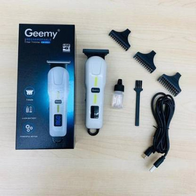 Geemy GM-6661 Trimmer 250 min  Runtime 3 Length Settings(White)